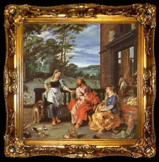 framed  Peter Paul Rubens Christ at the House of Martha and mary, ta009-2